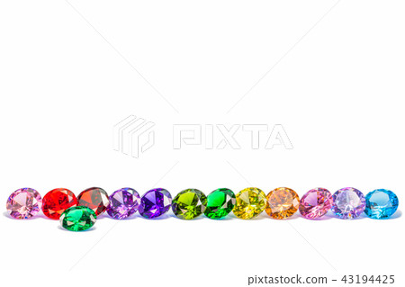 rainbow diamonds on the white background rainbow diamonds on the white background 43194425