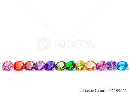 colorful diamonds in one row 43194431