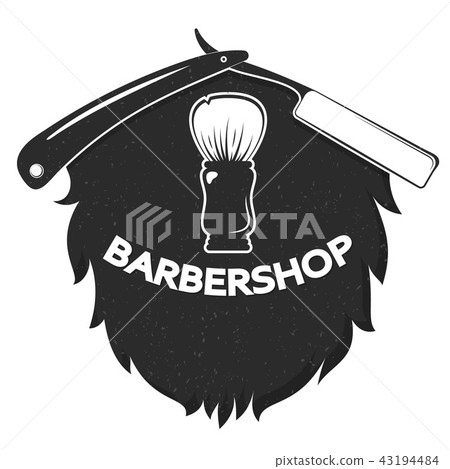 Beard and razor symbol 43194484