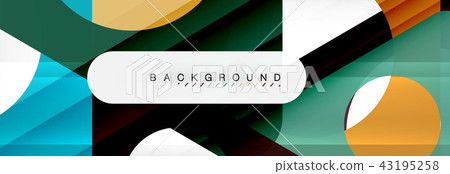 Abstract geometric background. Modern overlapping triangles. Unusual color shapes for your message 43195258