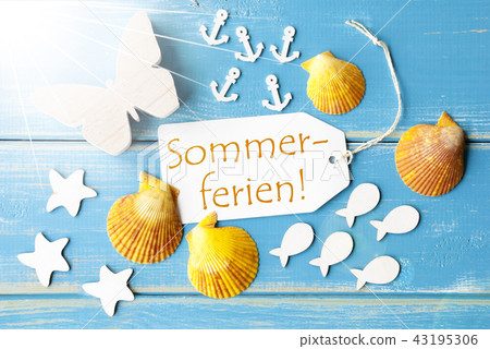 Card With Sommerferien Means Summer Holidays Card With Sommerferien Means Summer Holidays 43195306
