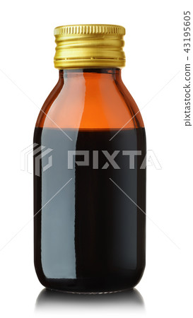 Front view medical glass bottle Front view medical glass bottle 43195605