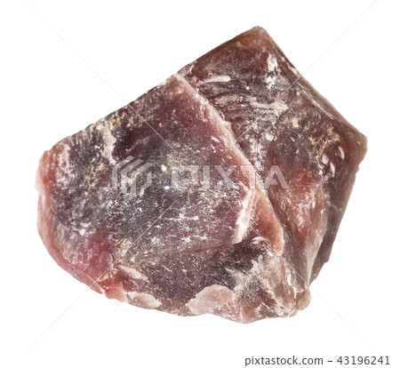 piece of pink Flint stone (Chalcedony) isolated 43196241