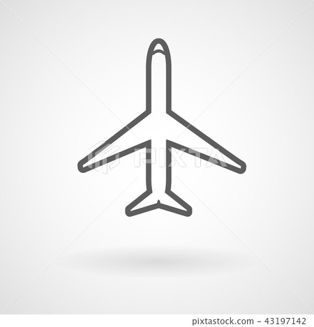 Plane, aircraft line icon, vector 43197142