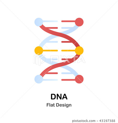 Dna Flat Illustration 插圖素材 圖庫 Dna Flat Illustration 插圖素材 圖庫