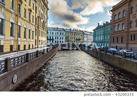 Winter Canal and Millionnaya Street. St Petersburg Winter Canal and Millionnaya Street. St Petersburg 43200333