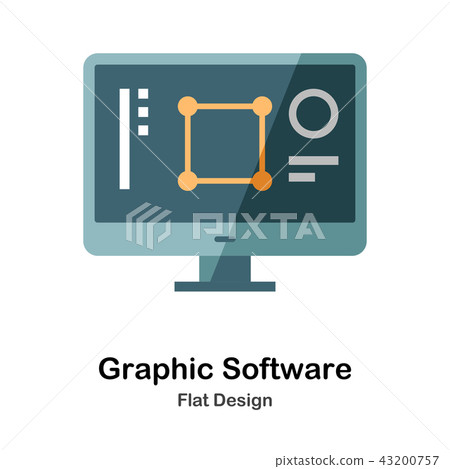 Graphic Software Flat Icon 43200757