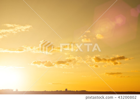 Sunset sky in summer (with flares ver) Sunset sky in summer (with flares ver) 43200802