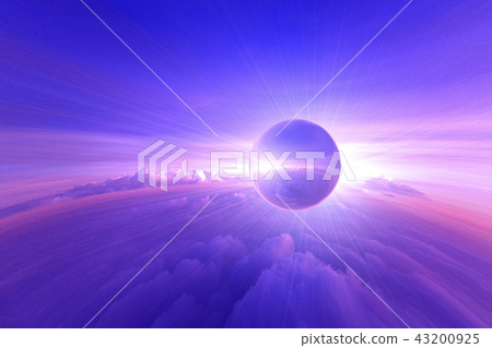 漂浮在黎明天空的球形 43200925