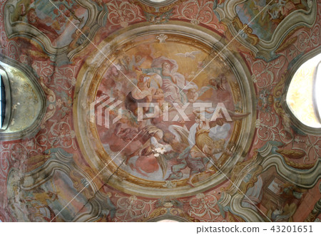 God the Father, detail of the church fresco 43201651