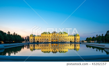 Belvedere Palace in Vienna city, Austria. Belvedere Palace in Vienna city, Austria. 43202157