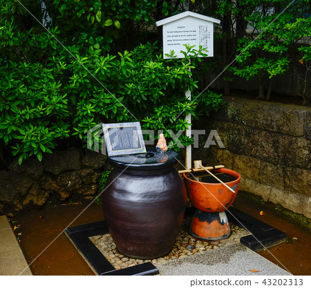 A tsukubai (washbasin) at Sengakuji Temple 43202313