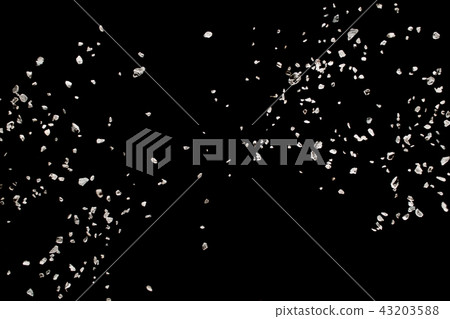 Gray stone textured splatter in black background. Gray stone textured splatter in black background. 43203588