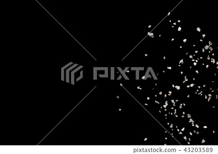 Gray stone textured splatter in black background. Gray stone textured splatter in black background. 43203589