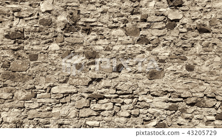 Ancient wall with stones, cobblestones and bricks Ancient wall with stones, cobblestones and bricks 43205729