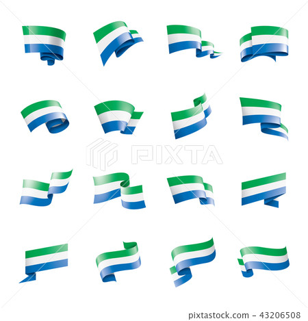 Sierra Leone flag, vector illustration on a white background. Sierra Leone flag, vector illustration on a white background. 43206508