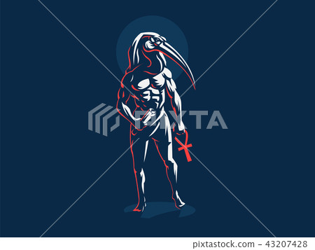 The Egyptian God Thoth. Vector illustration. 43207428