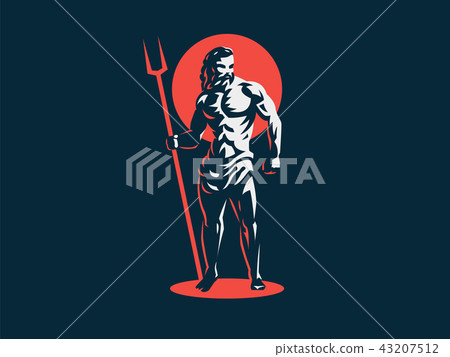 God Hades or Pluto. Vector emblem. God Hades or Pluto. Vector emblem. 43207512