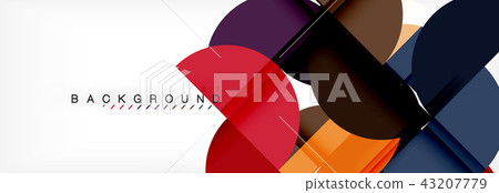 Circle modern geometrical abstract background illustration 43207779
