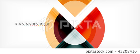 Vector circular geometric abstract background 43208410