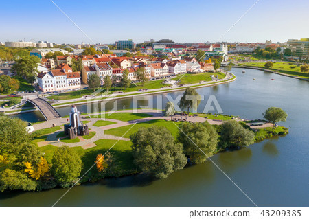 Aerial view of Nemiga, Minsk. Belarus 43209385