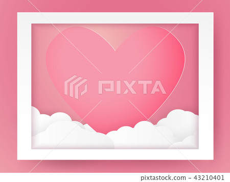 Illustration of love , Heart in frame Illustration of love , Heart in frame 43210401