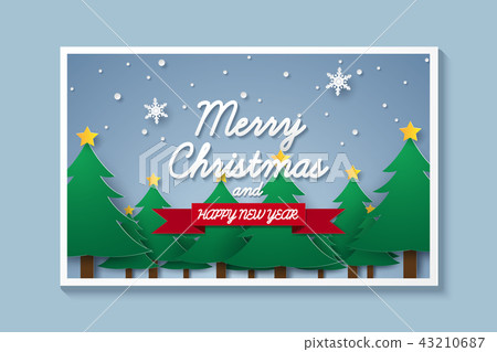 Merry Christmas , picture of winter landscape - Stock Illustration ...