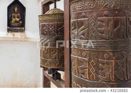 Prayer wheel in Kathmandu, Nepal Prayer wheel in Kathmandu, Nepal 43210882