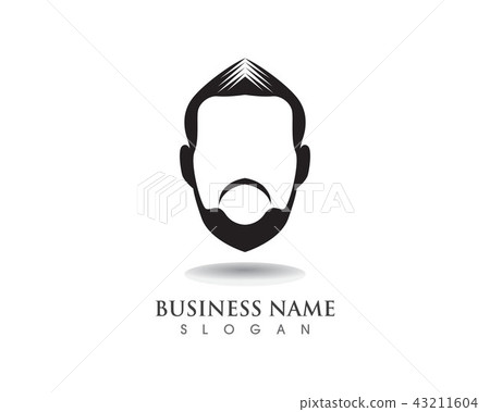 masculine beard black hair geek logo and symbol masculine beard black hair geek logo and symbol 43211604