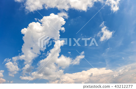 Beautiful blue sky covered with clouds 43212277