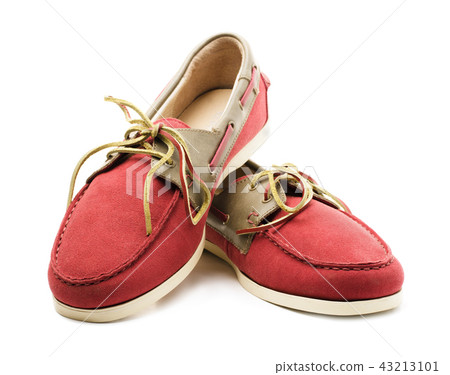 Red and yellow suede men's top sider shoes  Red and yellow suede men's top sider shoes  43213101