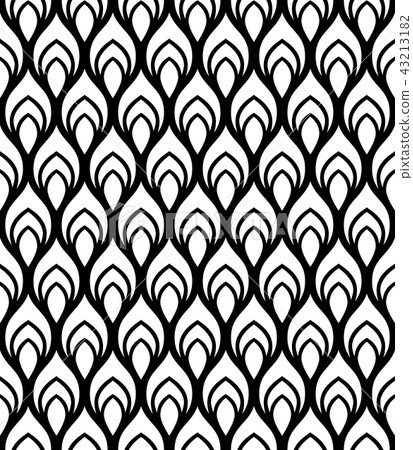 The geometric pattern with wavy lines. Seamless The geometric pattern with wavy lines. Seamless 43213182