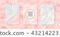 Graceful brochure set, geometric shape with golden 43214223