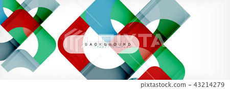 Colorful squares composition abstract banner. Illustration for business brochure or flyer 43214279