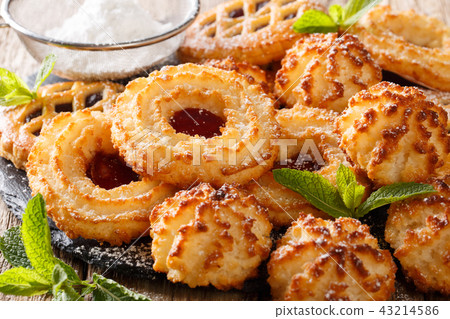 Tasty cookies rocher coco, couque and marimbas 43214586