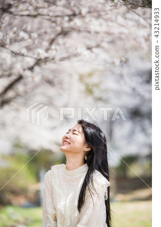 20s woman travel sensuality cherry blossom spring 20s woman travel sensuality cherry blossom spring 43214933