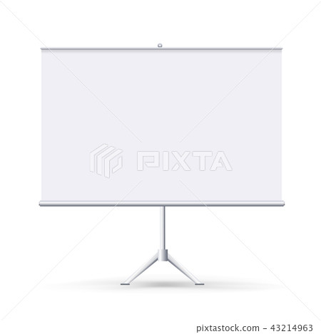 Realistic blank whiteboard on tripod stand Vector Image