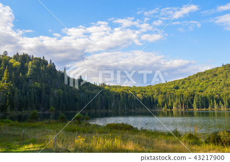 Scenic view from atop a mountain in Mont Tremblant Scenic view from atop a mountain in Mont Tremblant 43217900