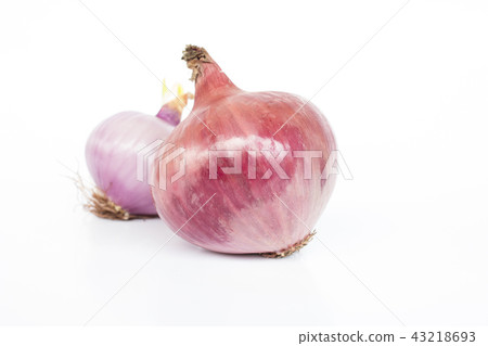 Closeup of Shallots on white background 43218693