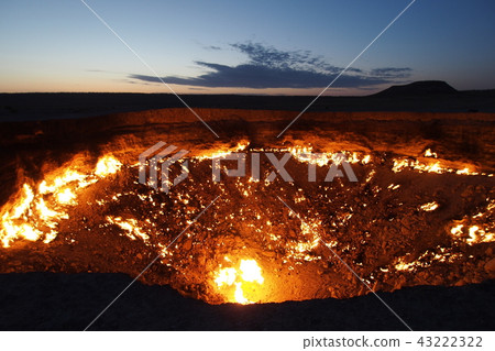 Sunset and the gate of hell 43222322