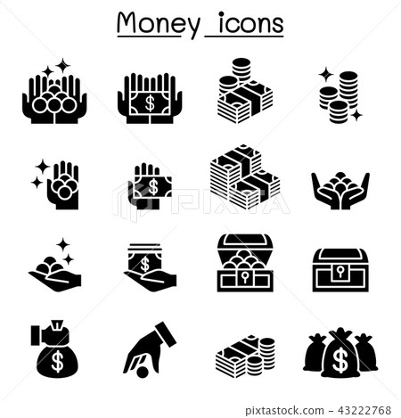 Money, Coin, Cash icon set Money, Coin, Cash icon set 43222768