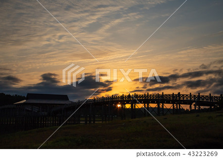 Aomori Tsuru no Maibashi Sunset Aomori Tsuru no Maibashi Sunset 43223269