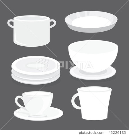 Bowl Dish Plate Cup Tumbler Glass Tray Vector Bowl Dish Plate Cup Tumbler Glass Tray Vector 43226183
