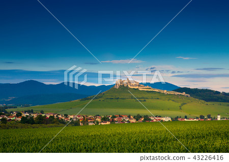 Aerial view of Spissky Castle in Slovakia 43226416