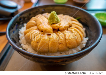 Fresh luxury sea urchin bowl 43226425