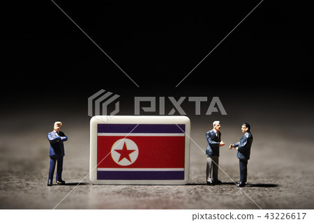 Businessman talking with national flag international affairs image 43226617