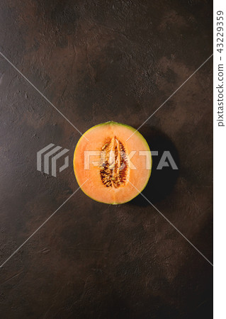 Half of Cantaloupe melon Half of Cantaloupe melon 43229359
