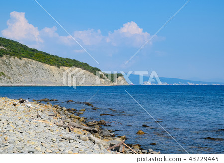 Black Sea, Shirokaya Balka beach next to Novorossiysk Black Sea, Shirokaya Balka beach next to Novorossiysk 43229445