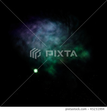 Being shone nebula. 3D rendering 43231994