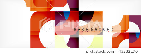 Colorful squares composition abstract banner. Illustration for business brochure or flyer Colorful squares composition abstract banner. Illustration for business brochure or flyer 43232170